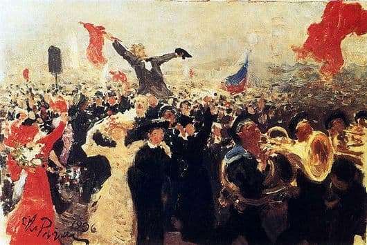 Description of the painting by Ilya Repin Manifestation