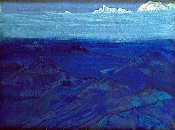 Description of the painting by Nicholas Roerich Mountains