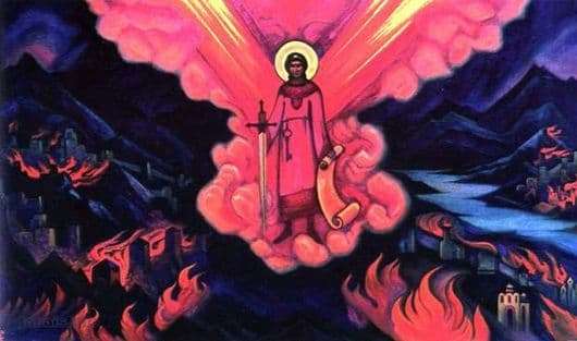 Description of the painting by Nicholas Roerich The Angel of the Last