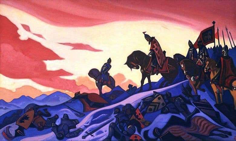 Description of the painting by Nicholas Roerich Alexander Nevsky