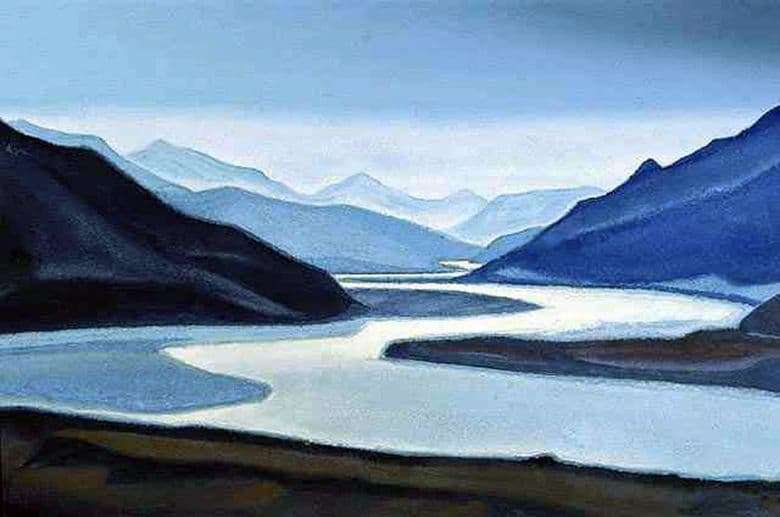 Description of the painting by Svyatoslav Roerich Brahmaputra