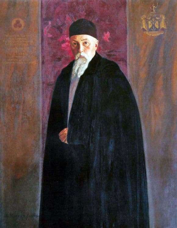 Description of the painting by Svyatoslav Roerich Portrait of Nicholas Roerich