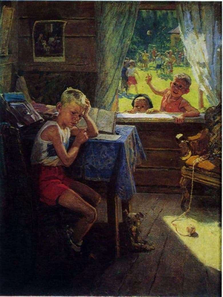 Description of the painting by Fedor Reshetnikov Re examination