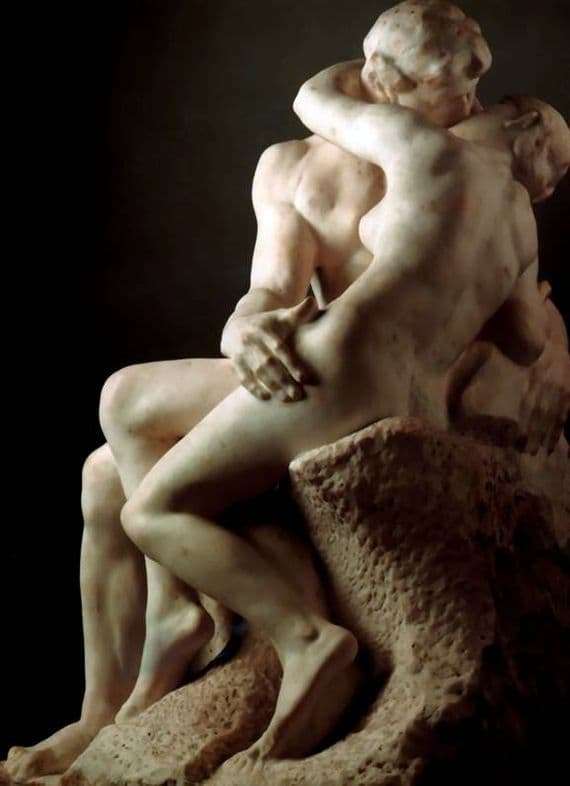 Description of the sculpture by Francois Auguste Rodin Kiss