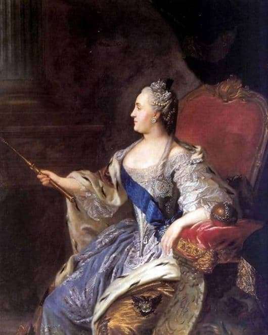 Description of the painting by Fedor Rokotov Portrait of Catherine II