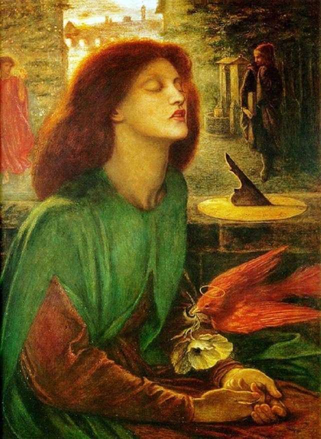 Description of the painting by Dante Rossetti Beatrice Blessed