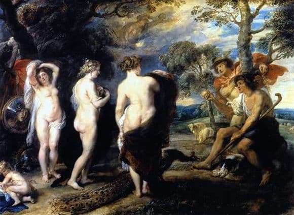 Description of the painting by Peter Rubens Judgment of Paris
