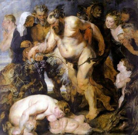Description of the painting by Peter Rubens Drunk Silen
