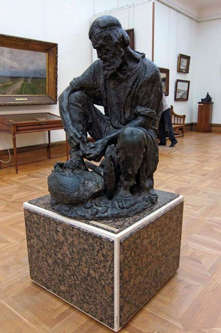 Description of the sculpture by Sergey Konenkov Stone Digger