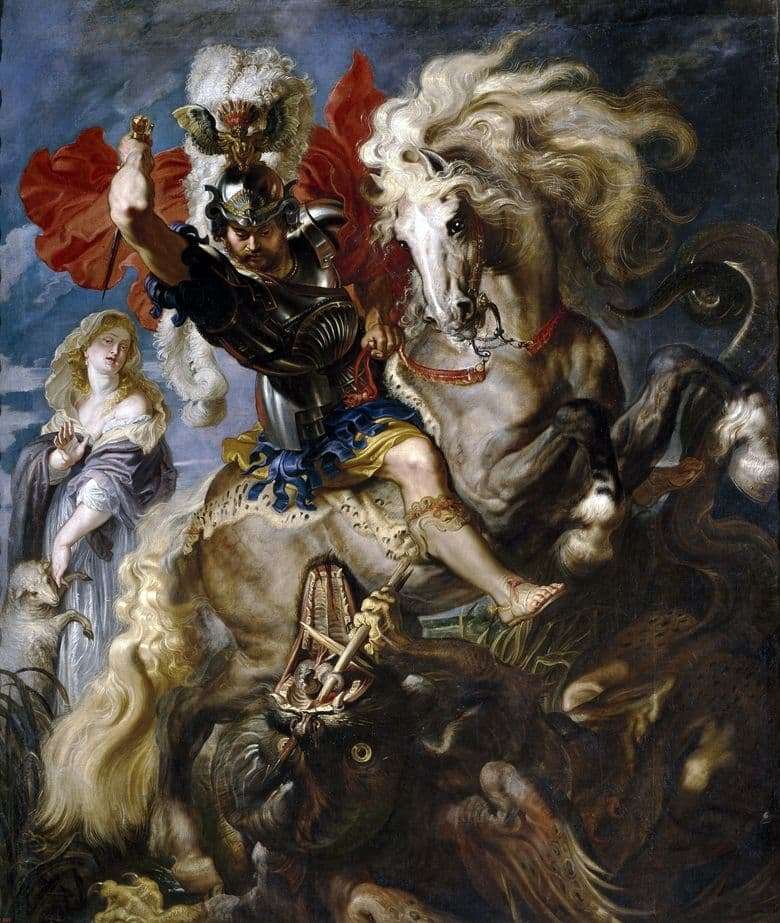 Description of the painting by Peter Rubens St. George and the Dragon