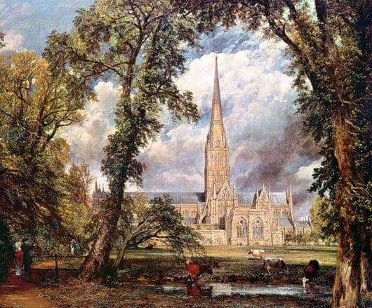Description of the painting by John Constable Cathedral in Salisbury