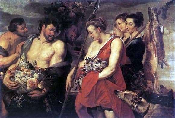 Description of the painting by Peter Rubens Return of Diana from the hunt