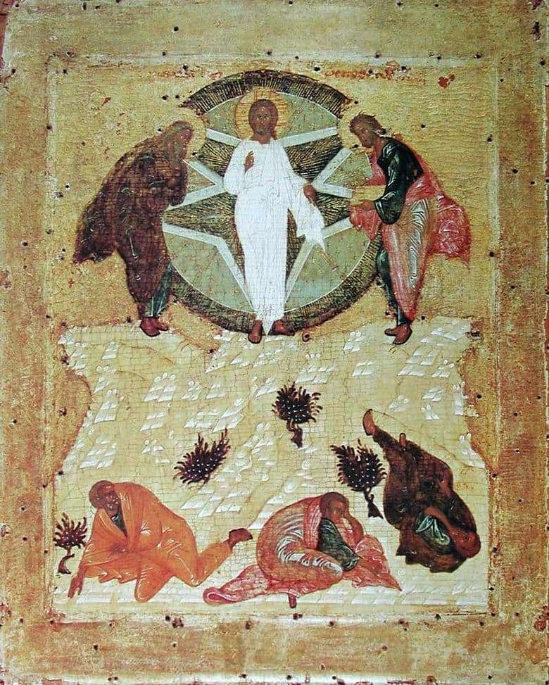 Description of the icon by Andrei Rublev Transfiguration of God