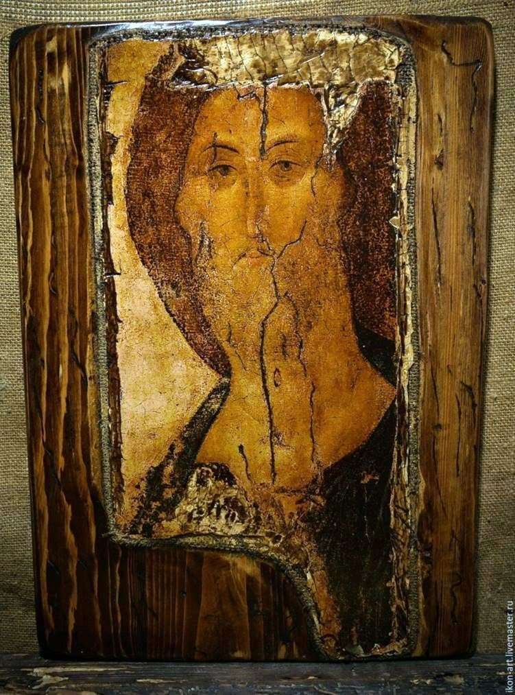 Description of the icon by Andrei Rublev Zvenigorod rank. Face of the Savior 