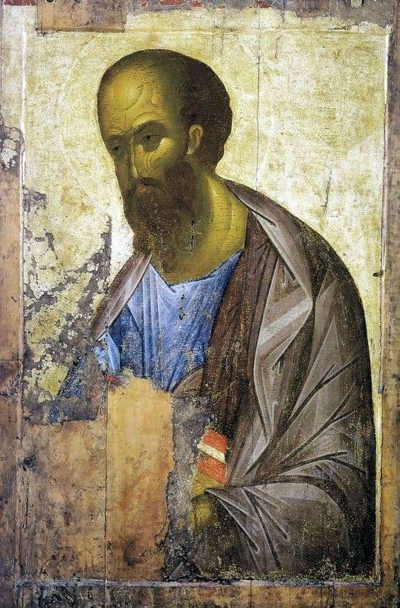 Description of the icon by Andrei Rublev Apostle Paul