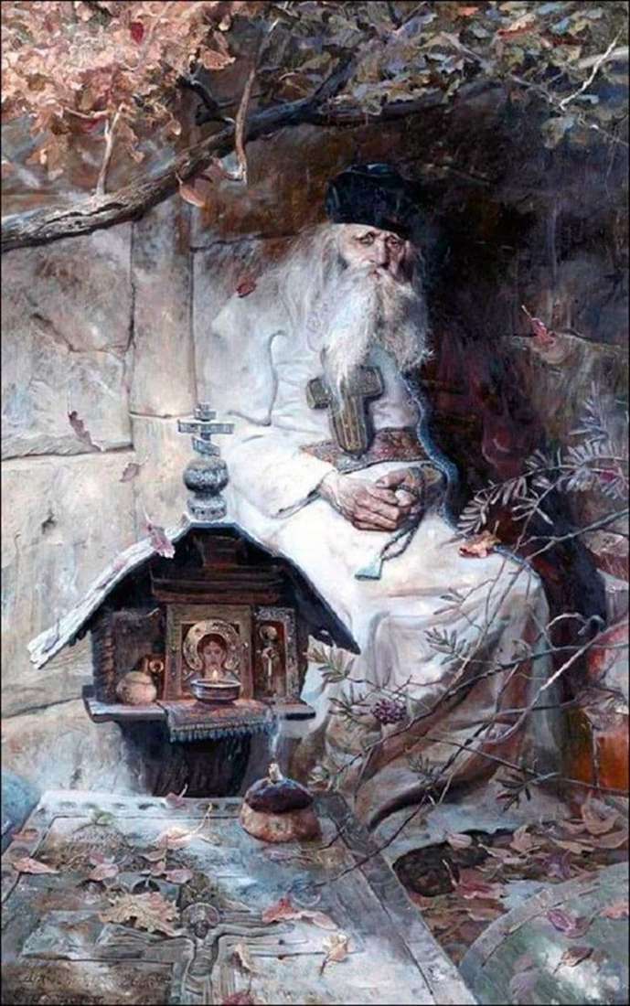 Description of the painting by Pavel Ryzhenko Prayer