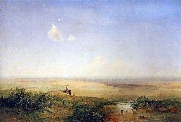 Description of the painting by Alexei Kondratievich Savrasov Steppe by day (1875)