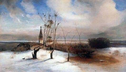 Description of the painting by Alexei Savrasov Rooks flew