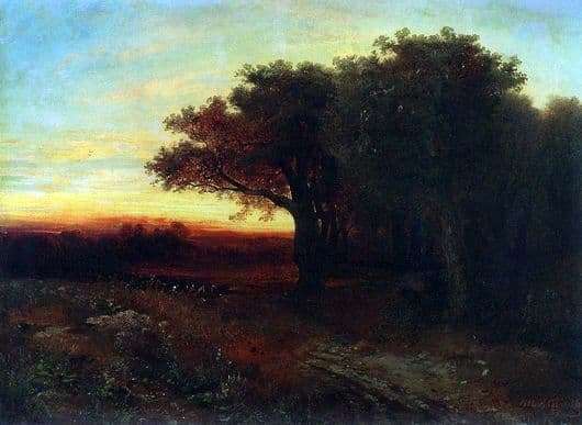 Description of the painting by Alexei Savrasov Sunset