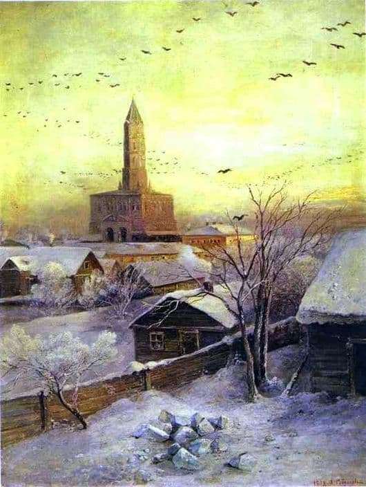 Description of the painting by Alexei Savrasov Sukharev Tower