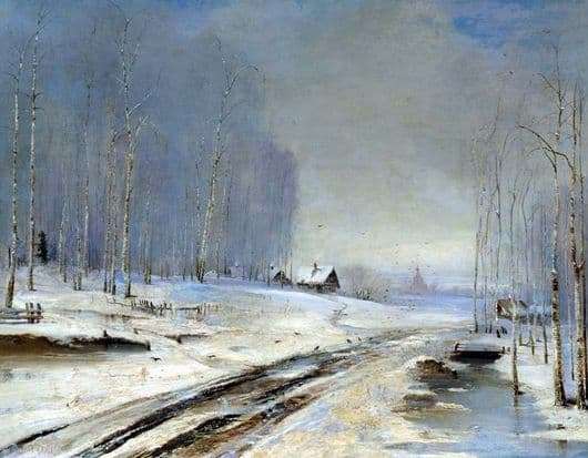 Description of the painting by Alexei Kondratievich Savrasov Rasputitsa