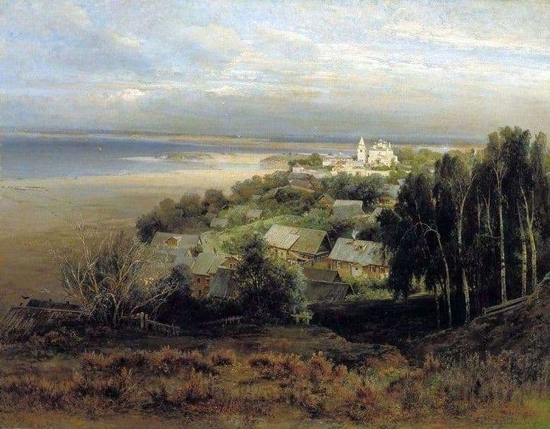 Description of the painting by Alexei Savrasov Pechersky Monastery near Nizhny Novgorod