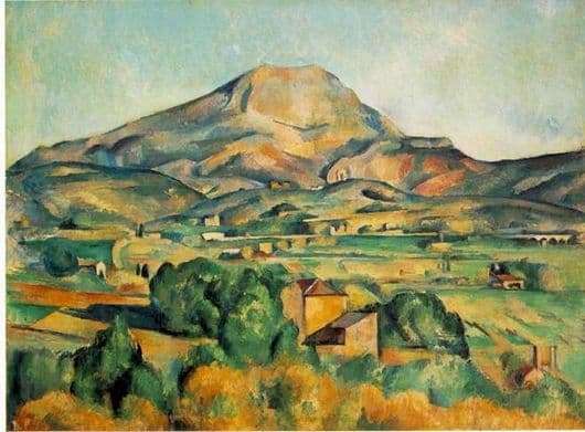 Description of the painting by Paul Cézanne Mount St. Victoria (Mount St. Victoire)