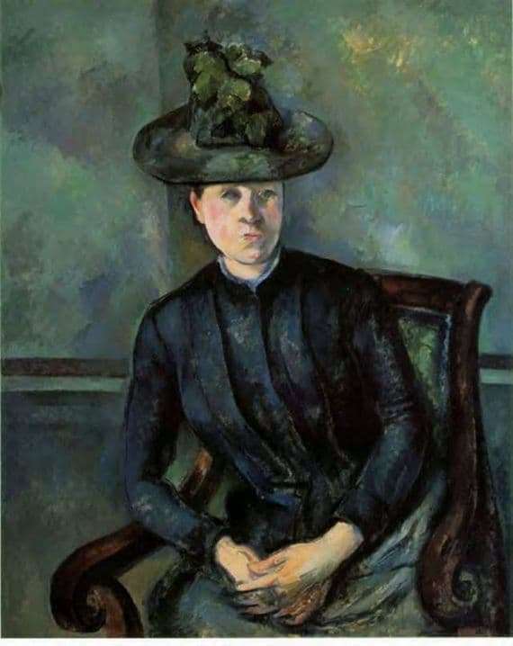 Description of the painting by Paul Cezanne Madame Cezanne