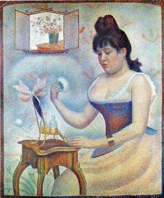 Description of the painting by Georges Seurat Effluent woman