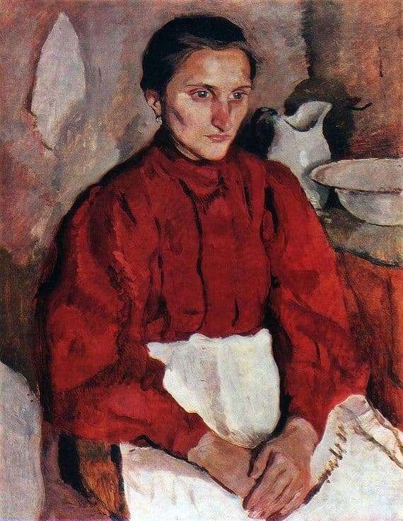 Description of the painting by Zinaida Serebryakova Portrait of a nanny