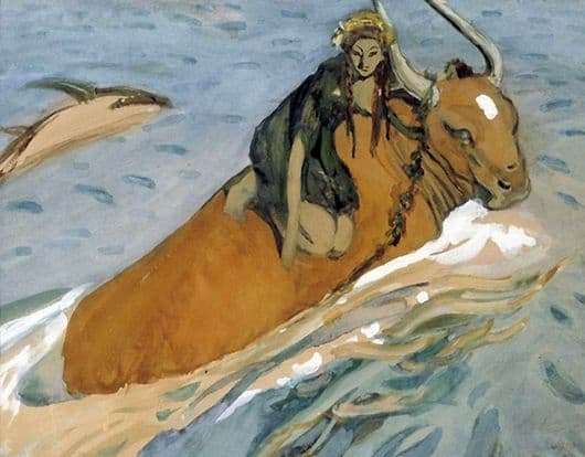 Description of the painting by Valentin Serov The abduction of Europe