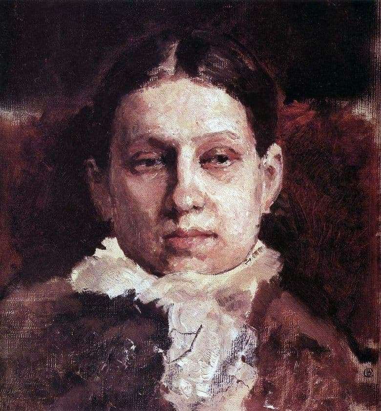 Description of the painting by Valentin Serov Portrait of Repina