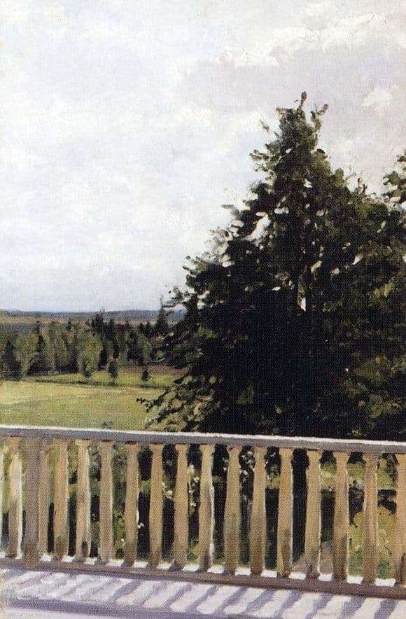 Description of the painting by Valentin Serov Balcony