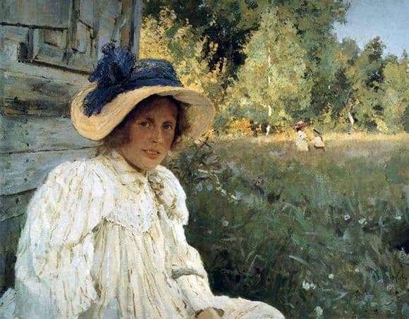 Description of the painting by Valentin Serov Summer (Portrait of O. Serova)