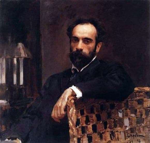 Description of the painting by Valentin Serov Portrait of Levitan