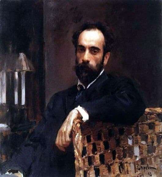 Description of the painting by Valentin Serov Portrait of the artist Levitan