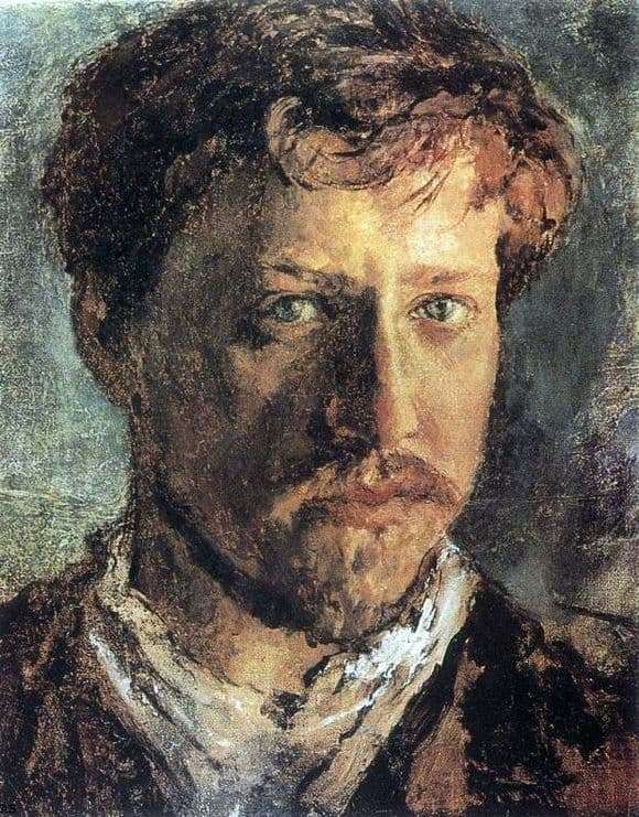 Description of the painting by Valentin Serov Self portrait