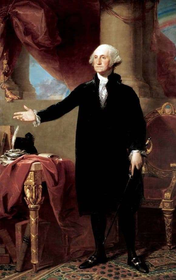 Description of the painting by Gilbert Stuart Portrait of George Washington