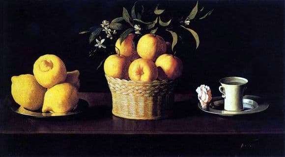Description of the painting by Francisco de Zurbaran Still life with lemons and oranges