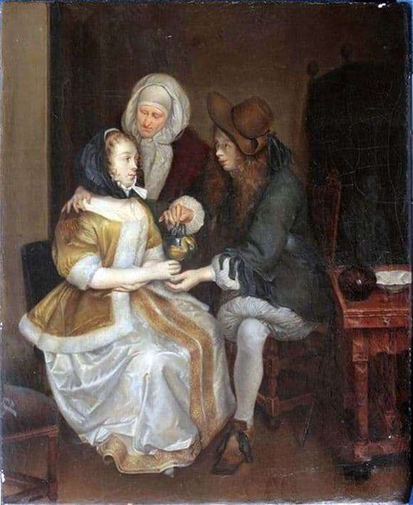 Description of the painting by Gerard Terborch A glass of lemonade