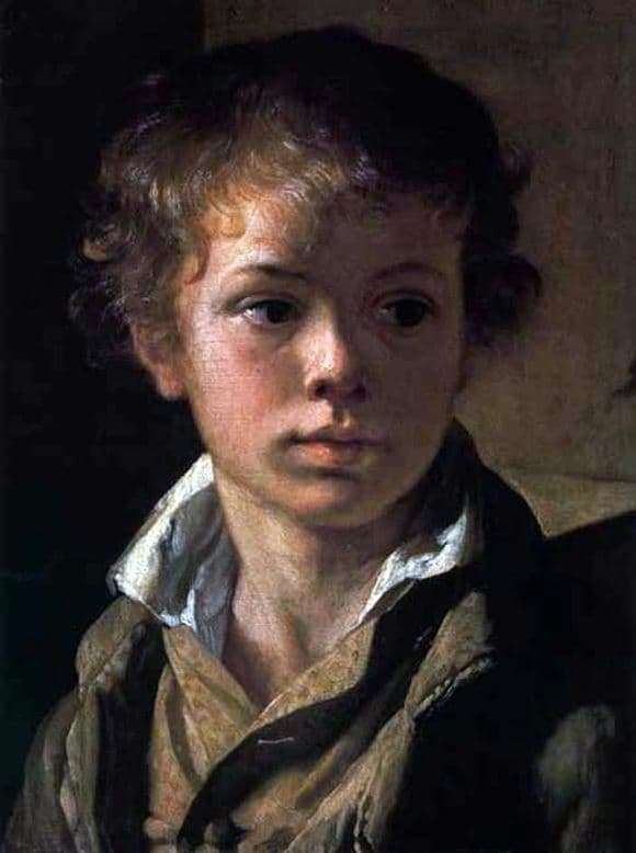Description of the painting by Vasily Tropinin Portrait of the artists son, Arseny