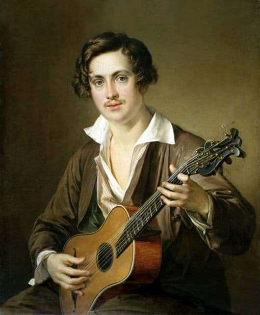 Description of the painting by Vasily Tropinin Guitarist