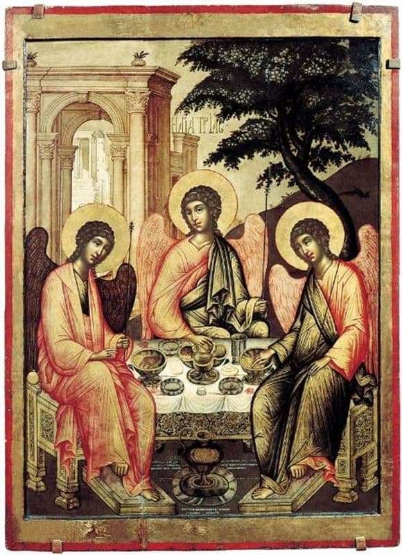 Description of the icon of Simon Ushakov Old Testament Trinity