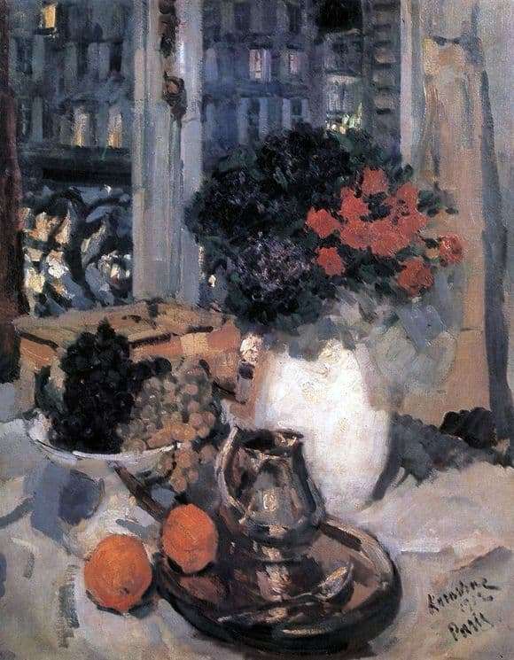 Description of the painting by Konstantin Korovin Still Life