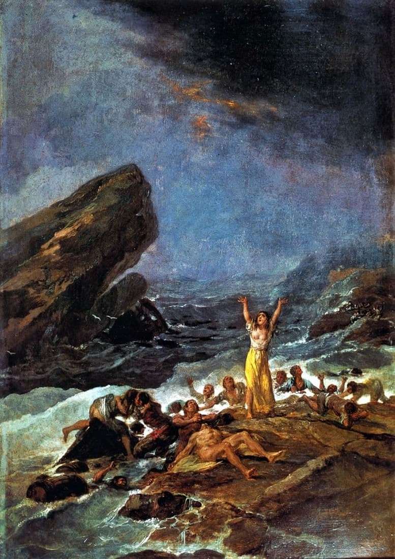Description of the painting by Francisco de Goya Shipwreck