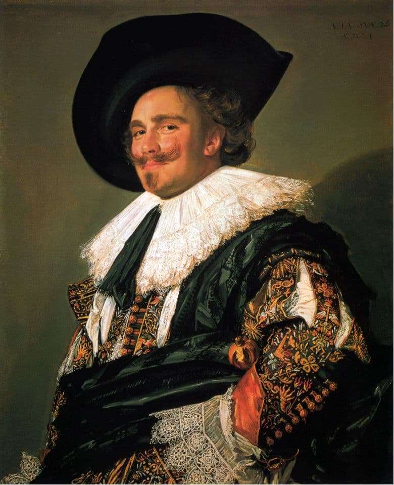 Description of the painting by Frans Hals Smiling Chevalier