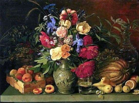 Description of the painting by Ivan Khrutsky Flowers and fruits