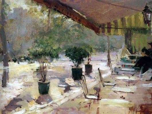 Description of the painting by Konstantin Korovin Paris Cafe