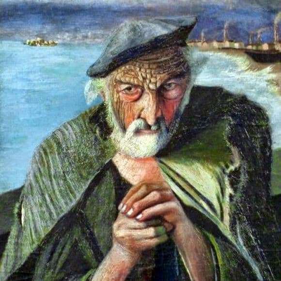Description of the painting by Tivadar Kostki Chontvari Old Fisherman