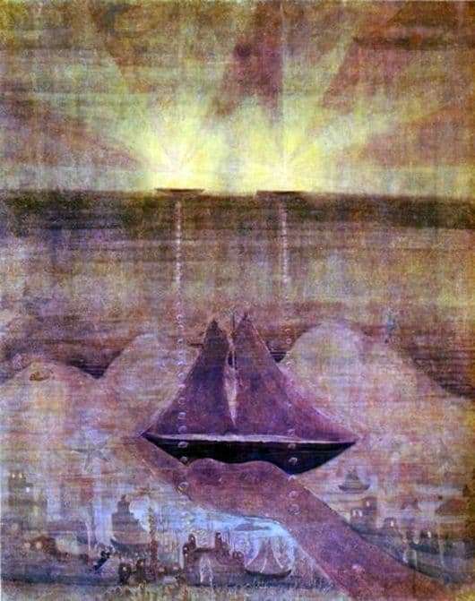 Description of the painting by the paintings of Mikalojus Čiurlionis Sonata of the Sea